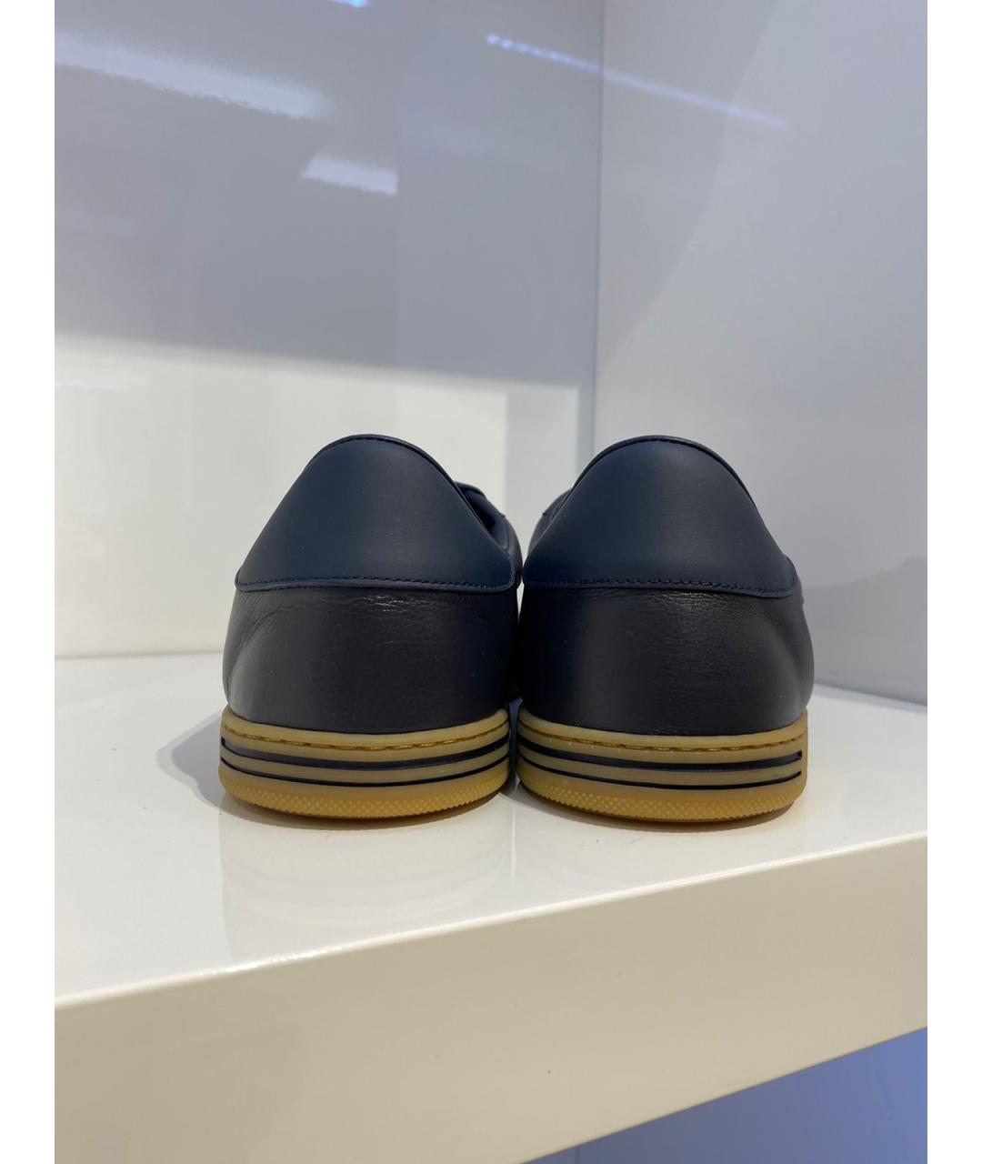 DOLCE&GABBANA Темно-синие низкие кроссовки / кеды, фото 4