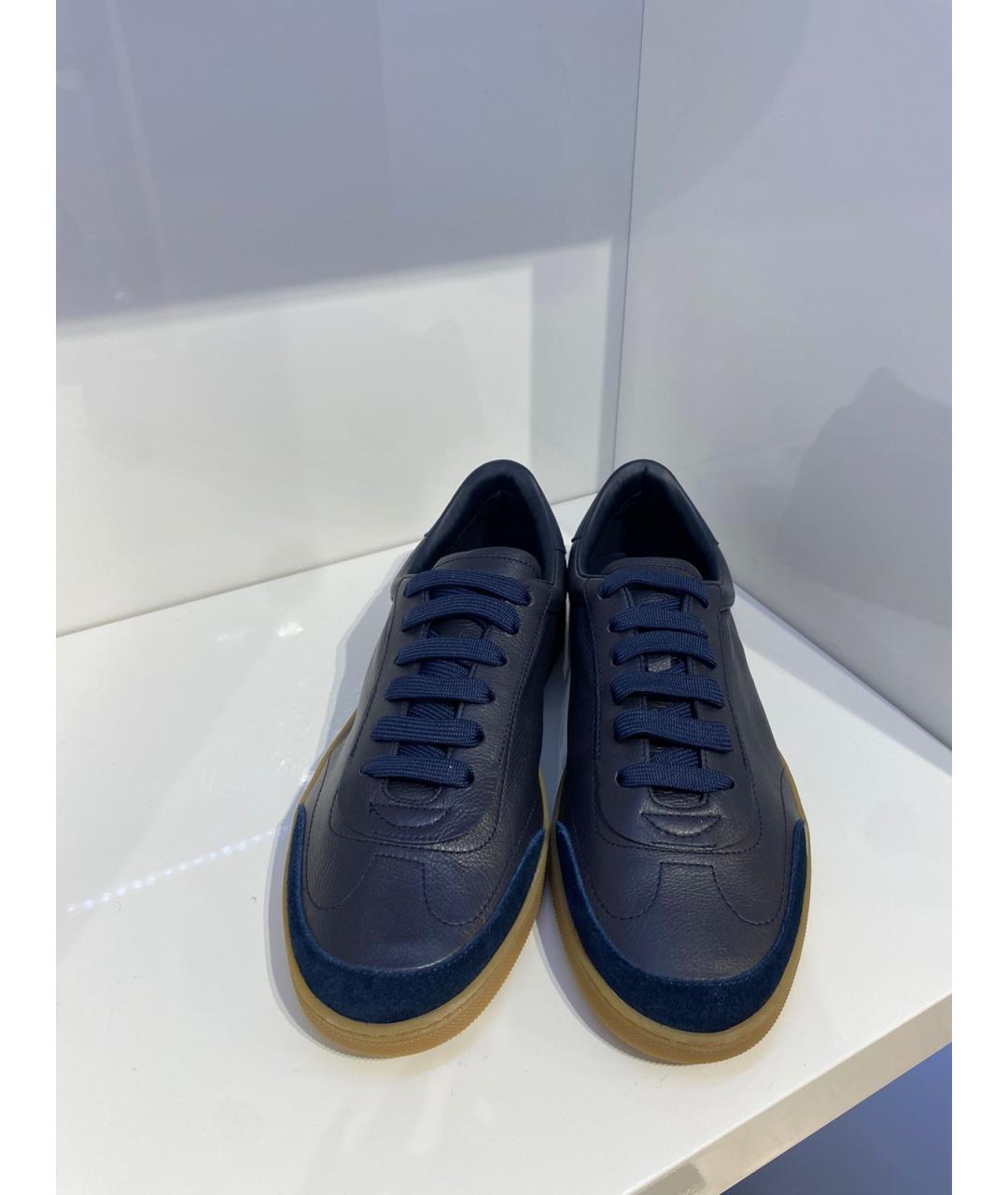 DOLCE&GABBANA Темно-синие низкие кроссовки / кеды, фото 3