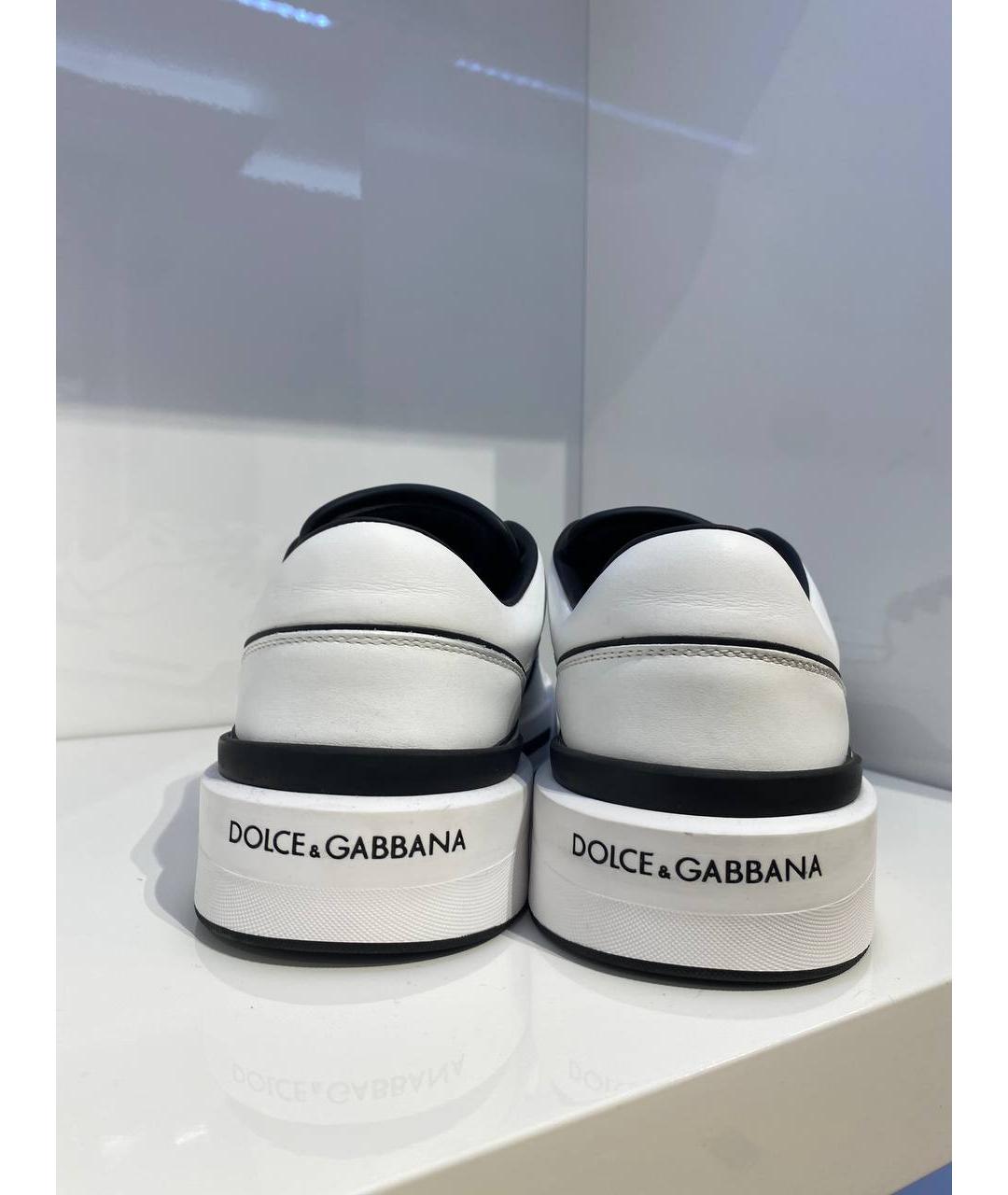 DOLCE&GABBANA Белые низкие кроссовки / кеды, фото 4