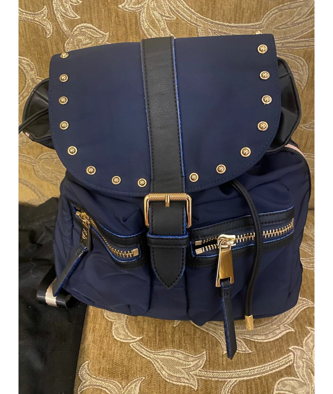 JUICY COUTURE Темно-синий тканевый рюкзак, фото 4