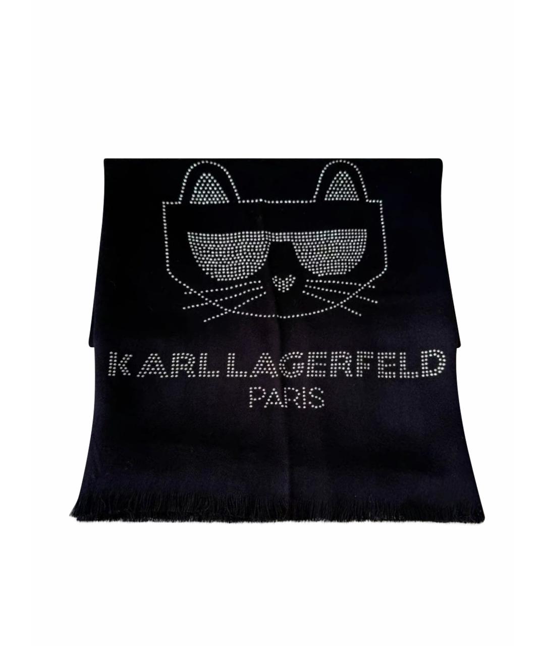 KARL LAGERFELD Черный шарф, фото 1