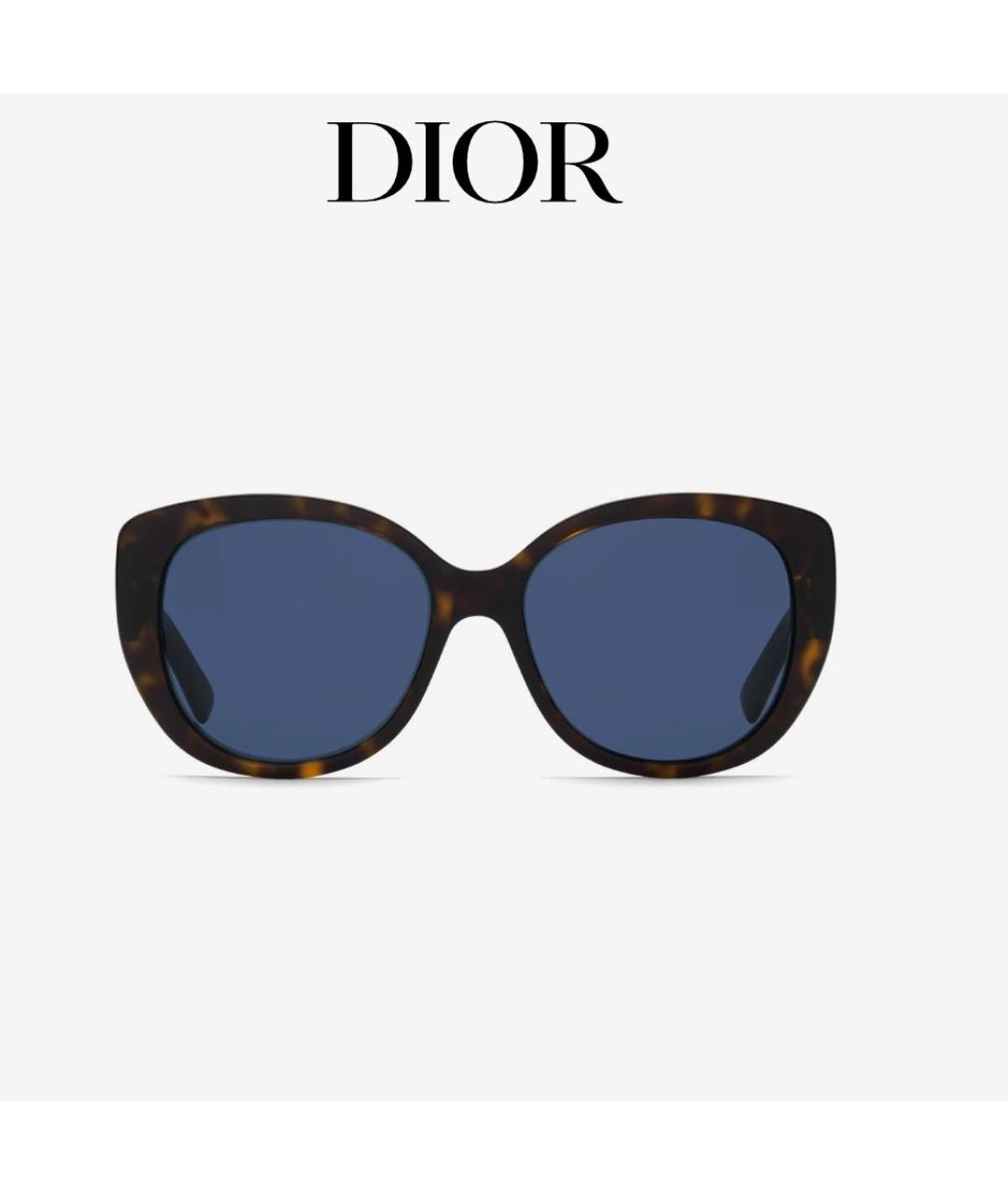 CHRISTIAN DIOR Коричневые пластиковые солнцезащитные очки, фото 3