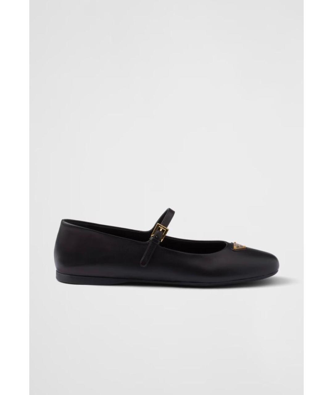 PRADA Черные кожаные балетки, фото 10