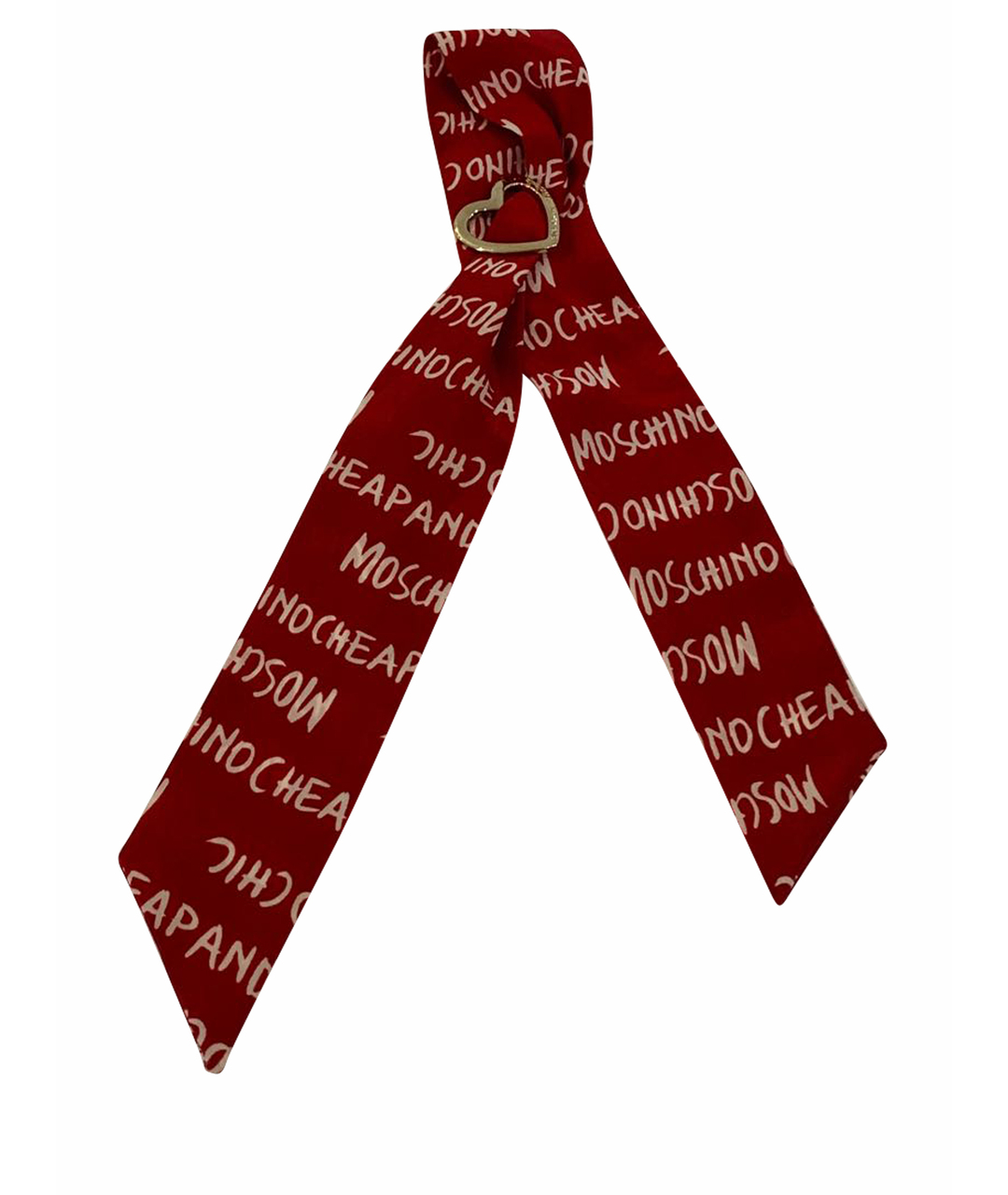 MOSCHINO Красный шелковый шарф, фото 1