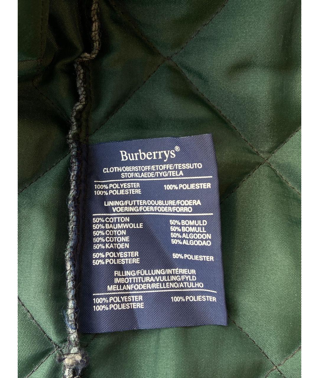 BURBERRY Зеленая полиэстеровая куртка, фото 8