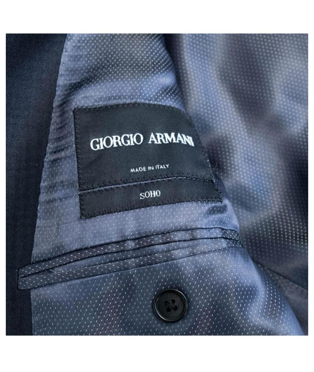 GIORGIO ARMANI Темно-синий классический костюм, фото 8