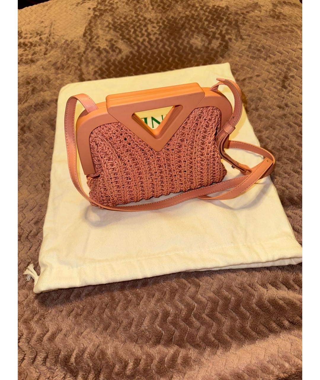 BOTTEGA VENETA Розовая кожаная сумка через плечо, фото 3