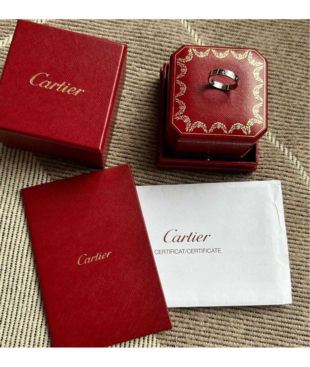 CARTIER Серебряное платиновое кольцо, фото 2