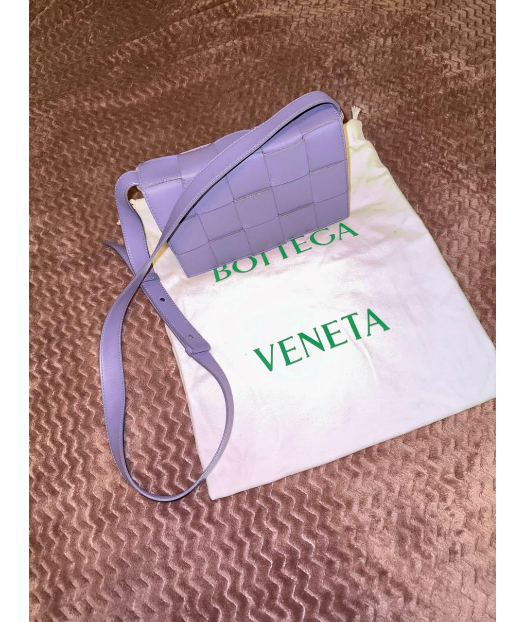 BOTTEGA VENETA Фиолетовая кожаная сумка через плечо, фото 5