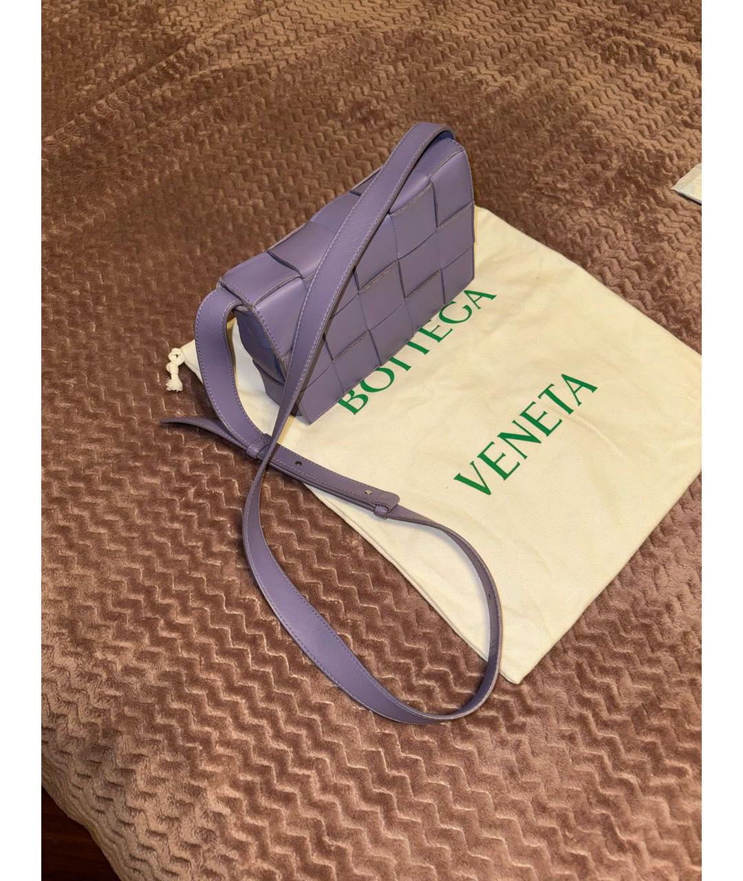 BOTTEGA VENETA Фиолетовая кожаная сумка через плечо, фото 2
