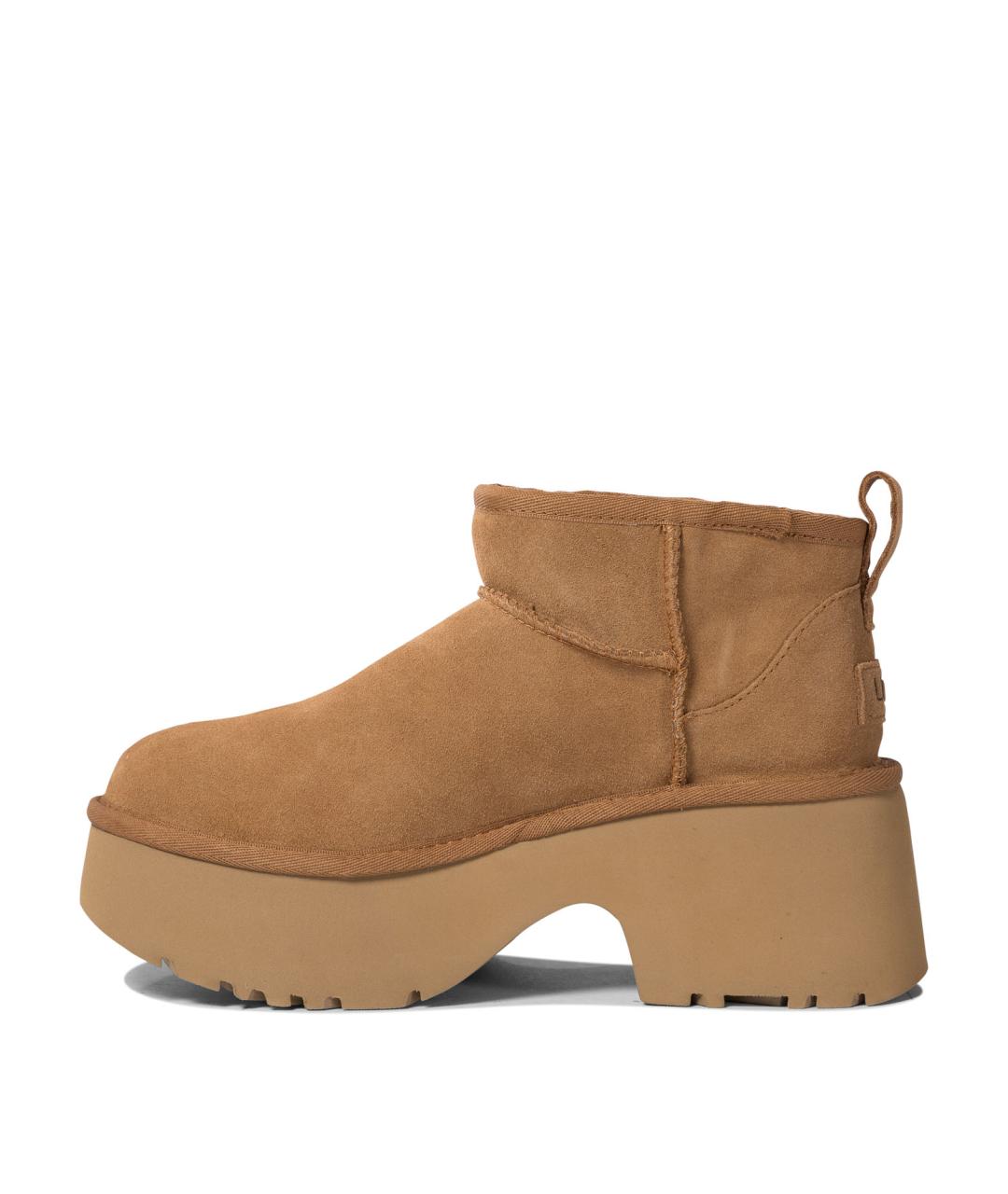 UGG AUSTRALIA Бежевые кожаные ботинки, фото 3