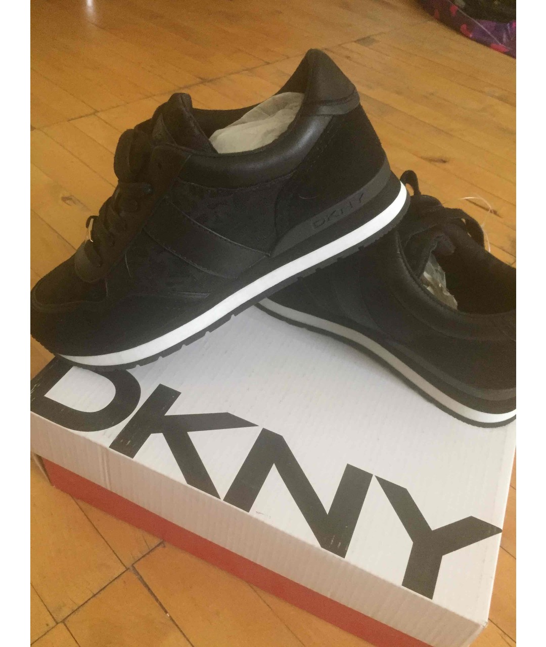 DKNY Черные замшевые кроссовки, фото 4