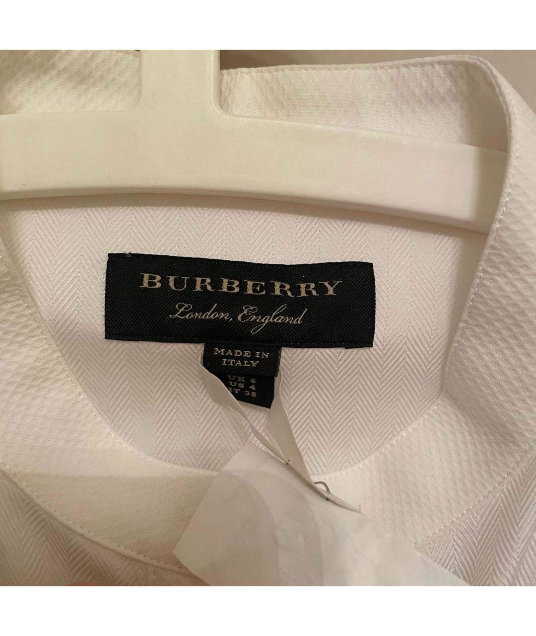 BURBERRY Белое хлопковое повседневное платье, фото 3