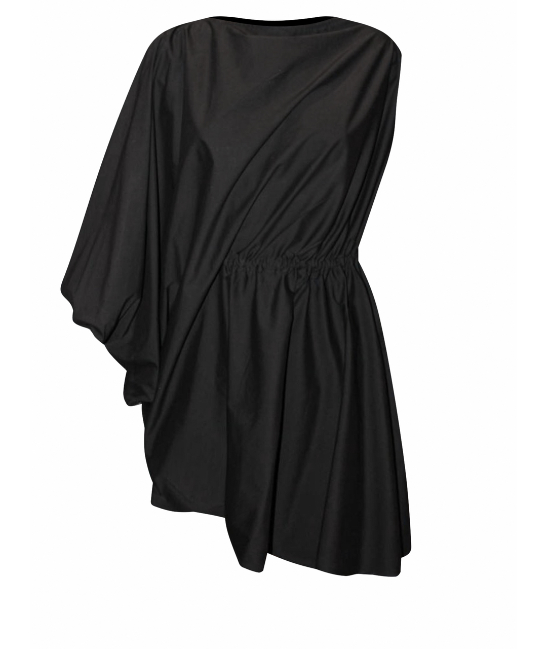 MAISON MARGIELA Черное хлопковое повседневное платье, фото 1