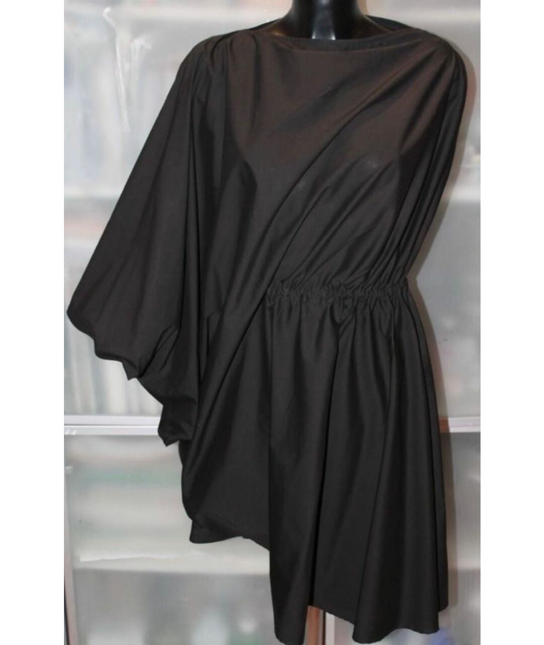 MAISON MARGIELA Черное хлопковое повседневное платье, фото 9