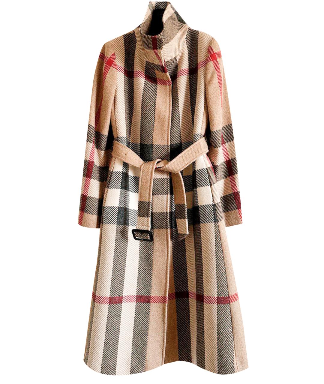 BURBERRY Мульти шерстяное пальто, фото 1