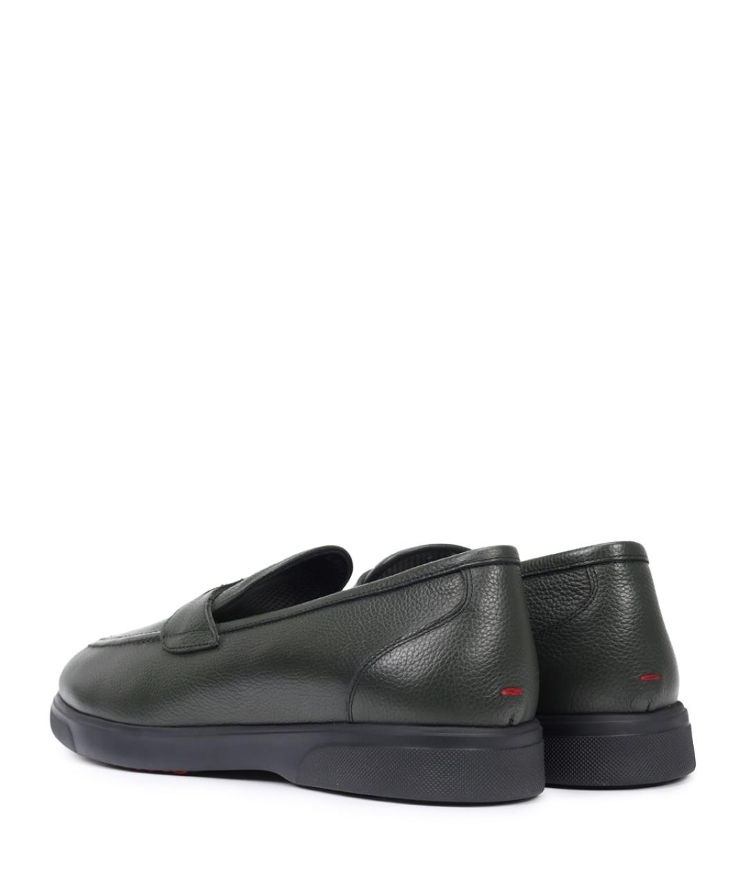 KITON Зеленые лоферы, фото 4