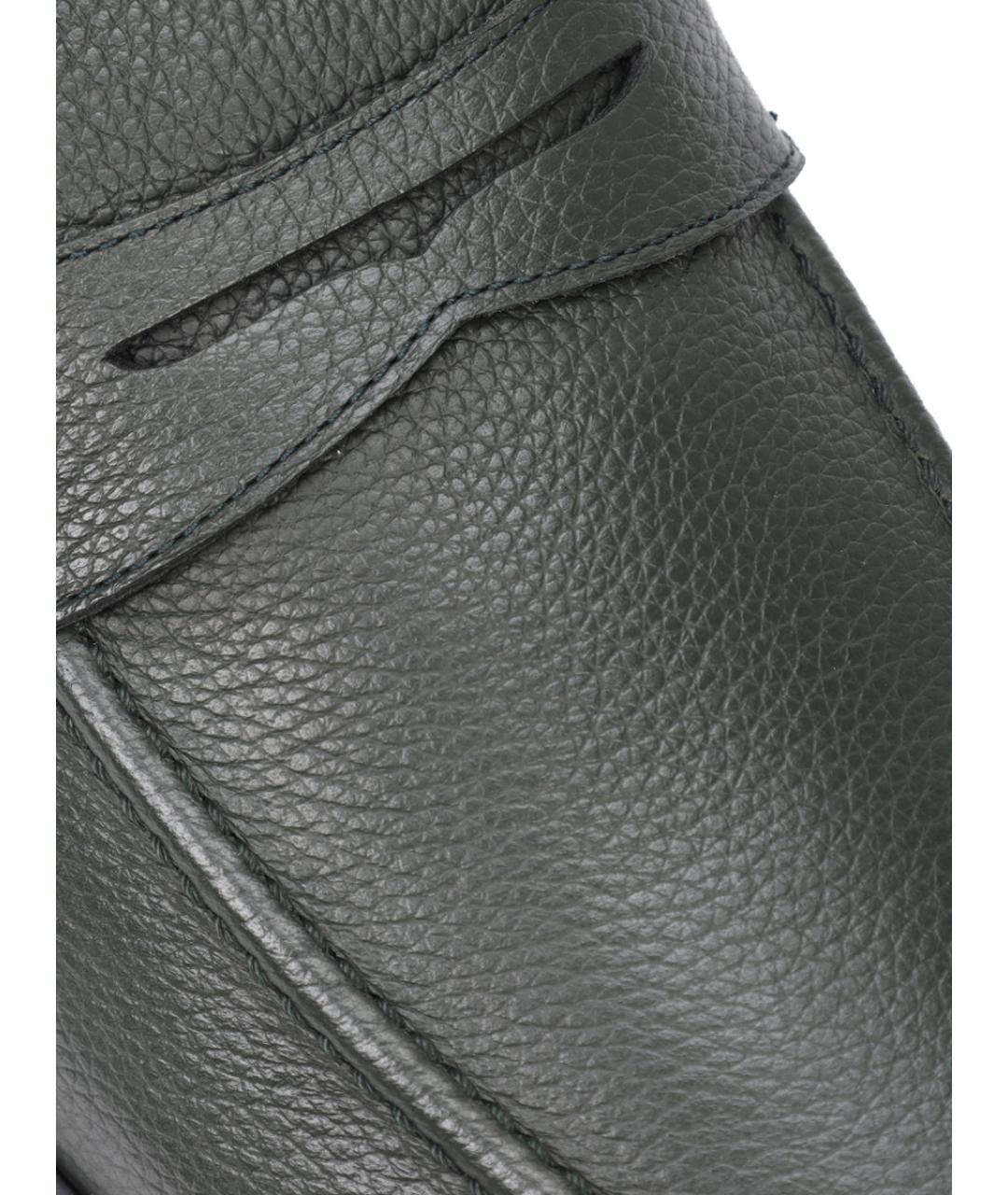 KITON Зеленые лоферы, фото 5