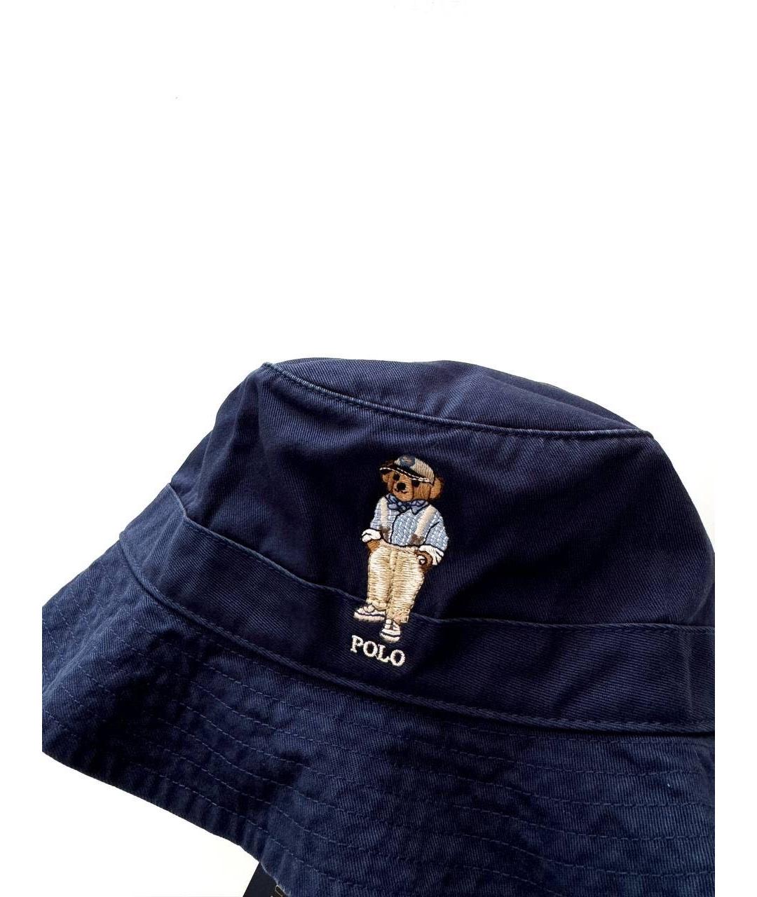 POLO RALPH LAUREN Темно-синяя хлопковая кепка/бейсболка, фото 2