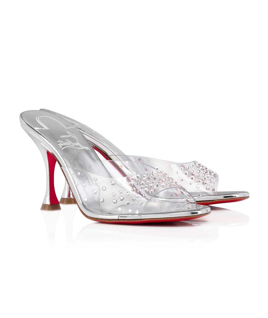 CHRISTIAN LOUBOUTIN Серебряные мюли, фото 4