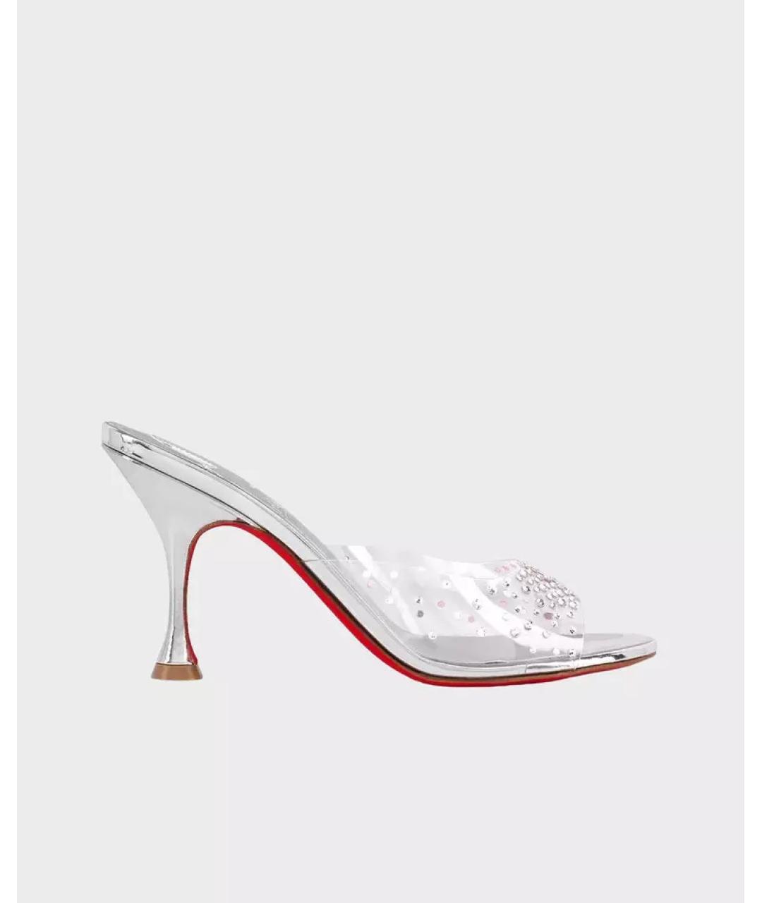 CHRISTIAN LOUBOUTIN Серебряные мюли, фото 10