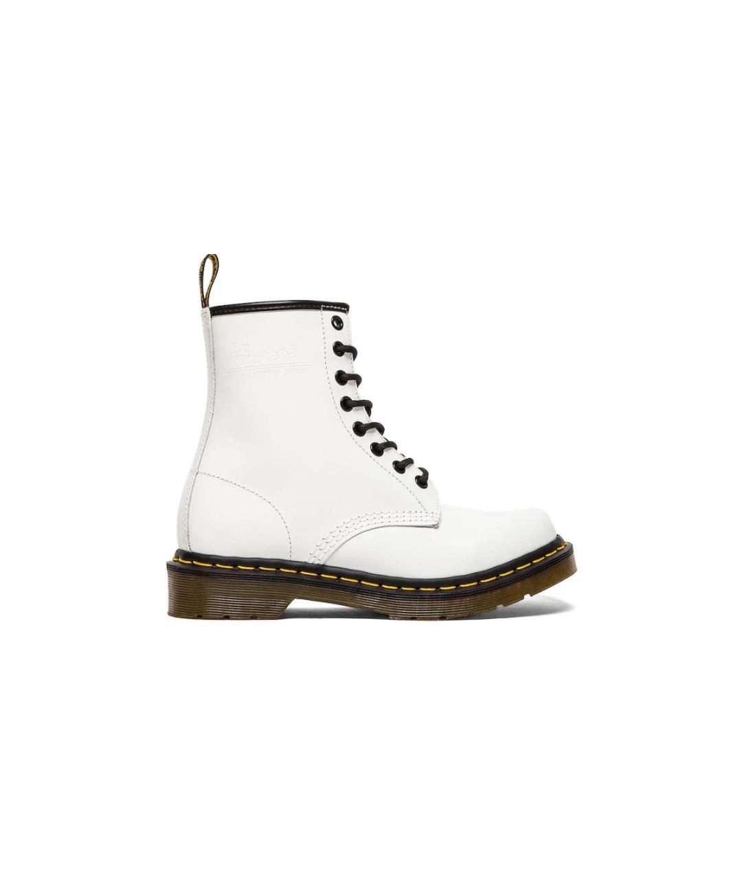 DR. MARTENS Белые кожаные ботинки, фото 1