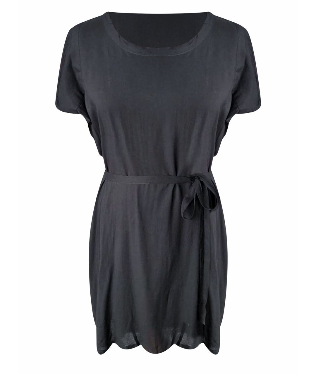 ANN DEMEULEMEESTER Черное вискозное платье, фото 1