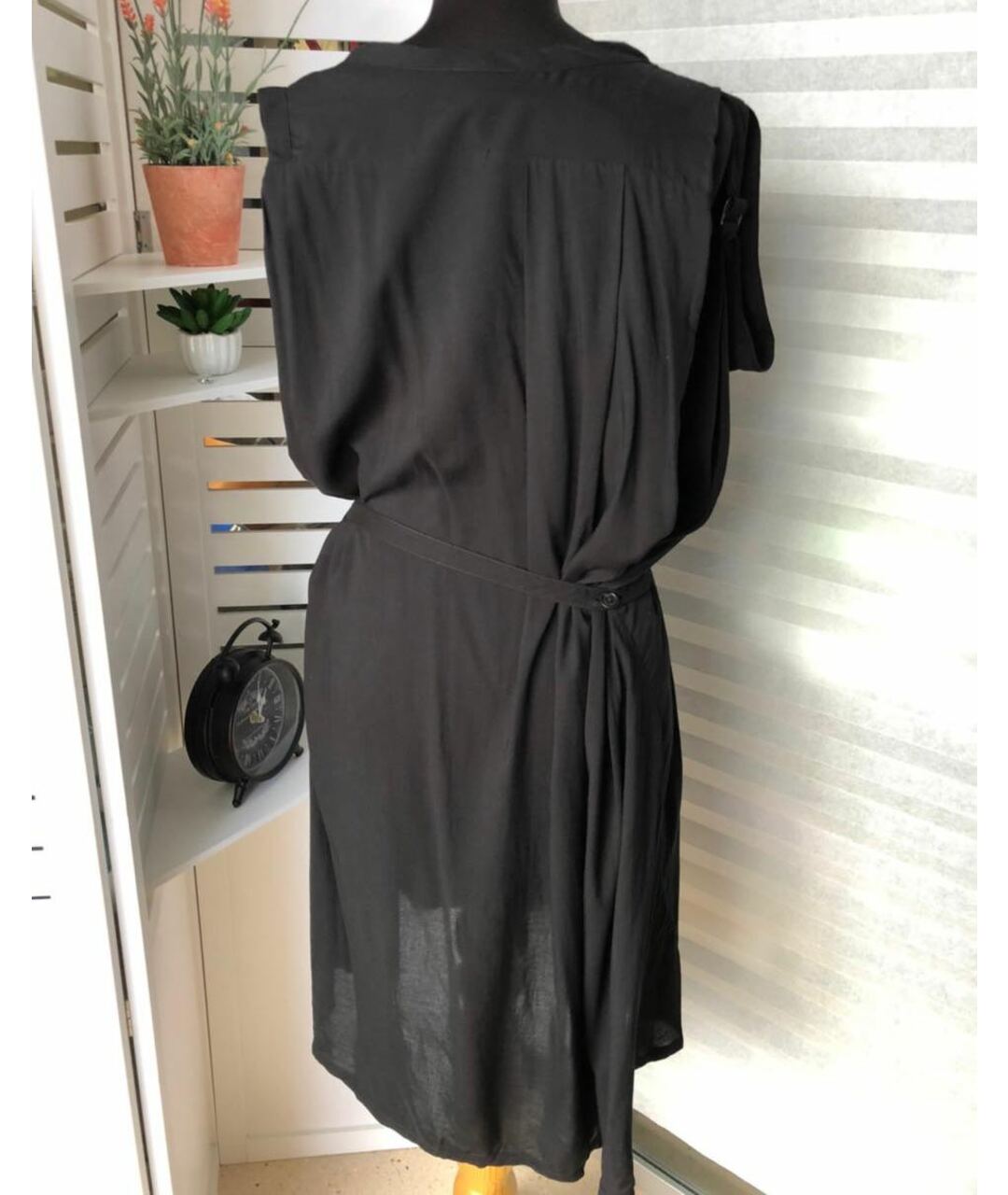 ANN DEMEULEMEESTER Черное вискозное платье, фото 2