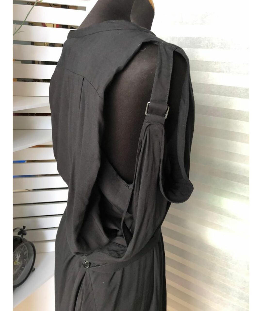 ANN DEMEULEMEESTER Черное вискозное платье, фото 4
