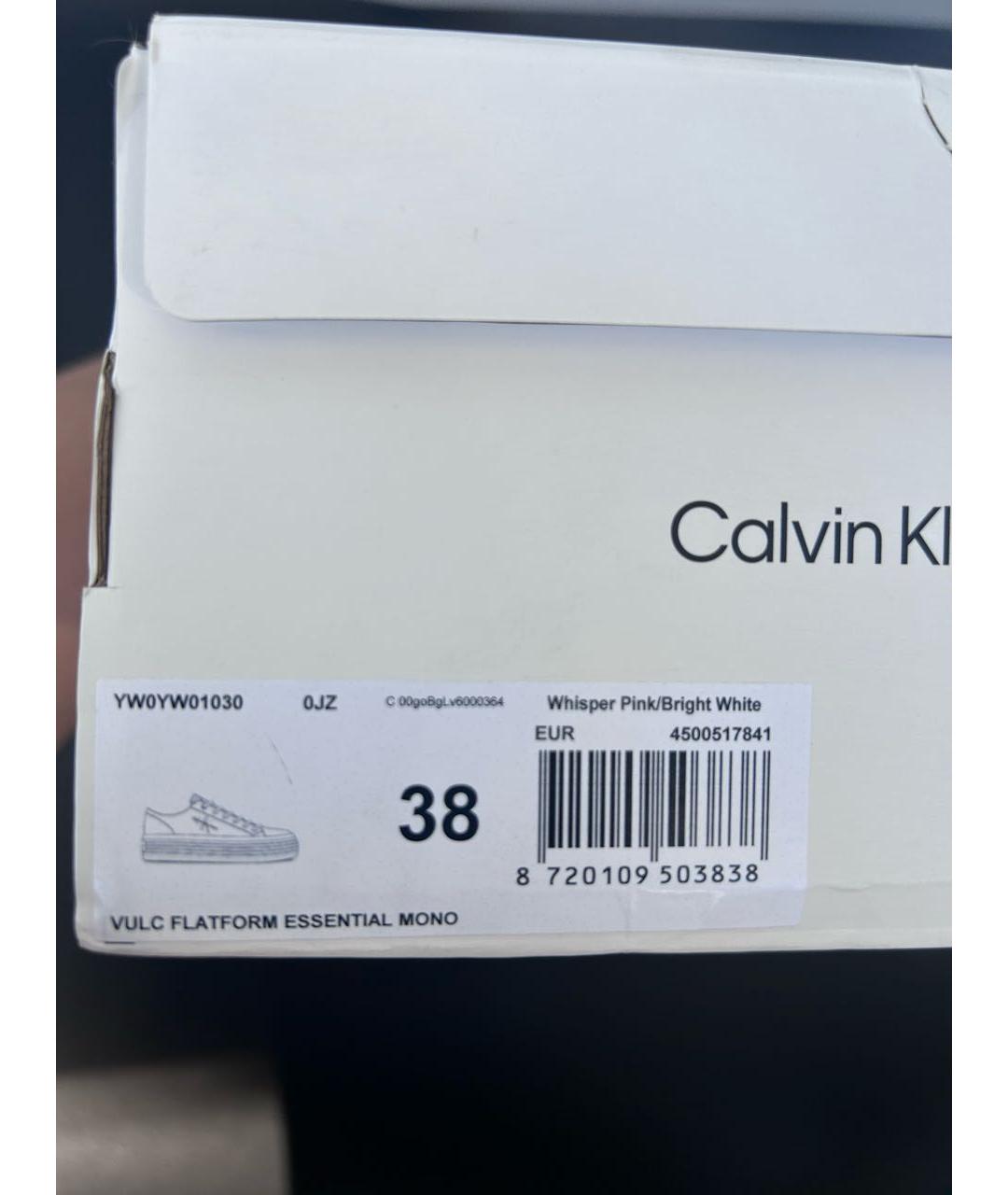 CALVIN KLEIN Розовые текстильные кеды, фото 6