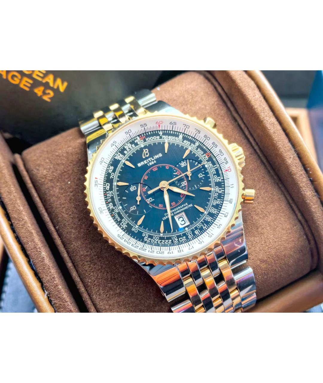 BREITLING Серебряные часы из желтого золота, фото 4