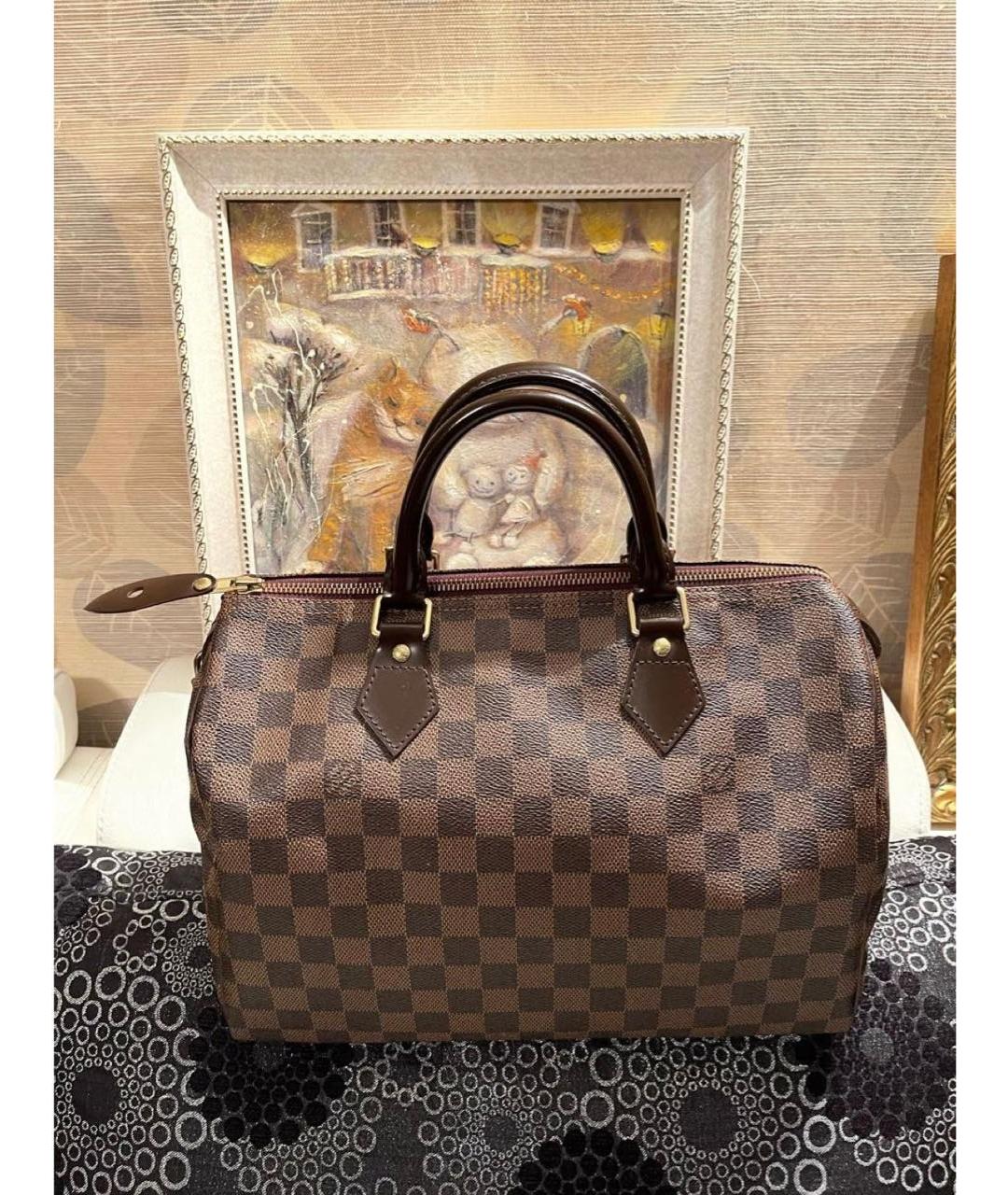 LOUIS VUITTON Коричневая сумка с короткими ручками, фото 2