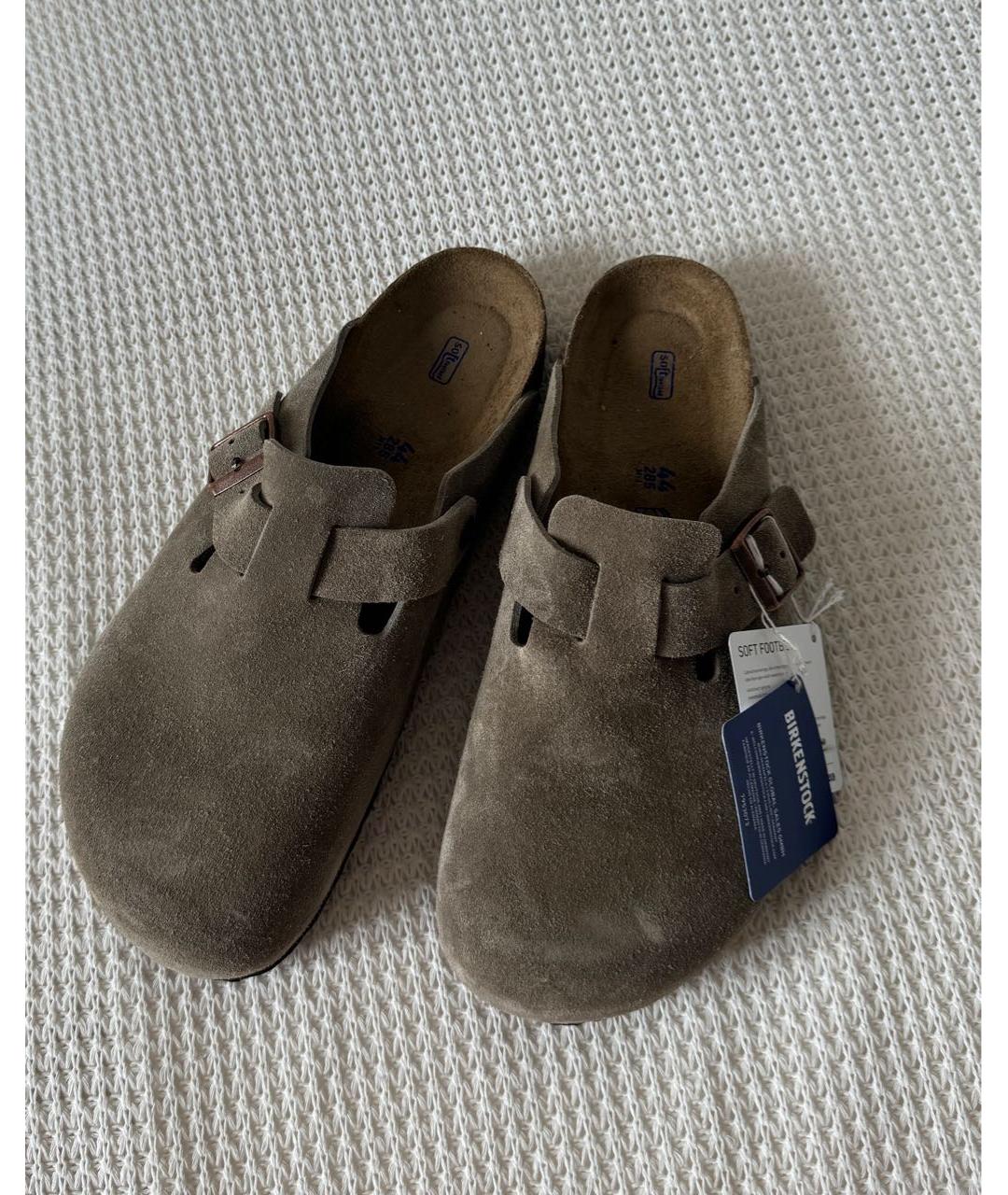 BIRKENSTOCK Бежевые кожаные сандалии, фото 3