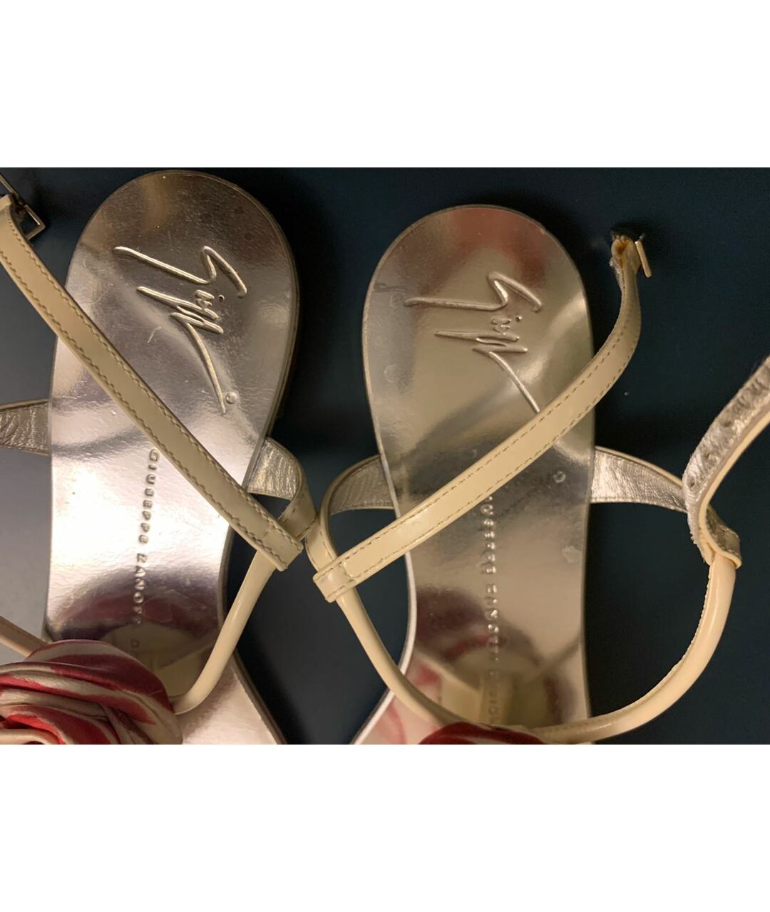 GIUSEPPE ZANOTTI DESIGN Белые кожаные сандалии, фото 4