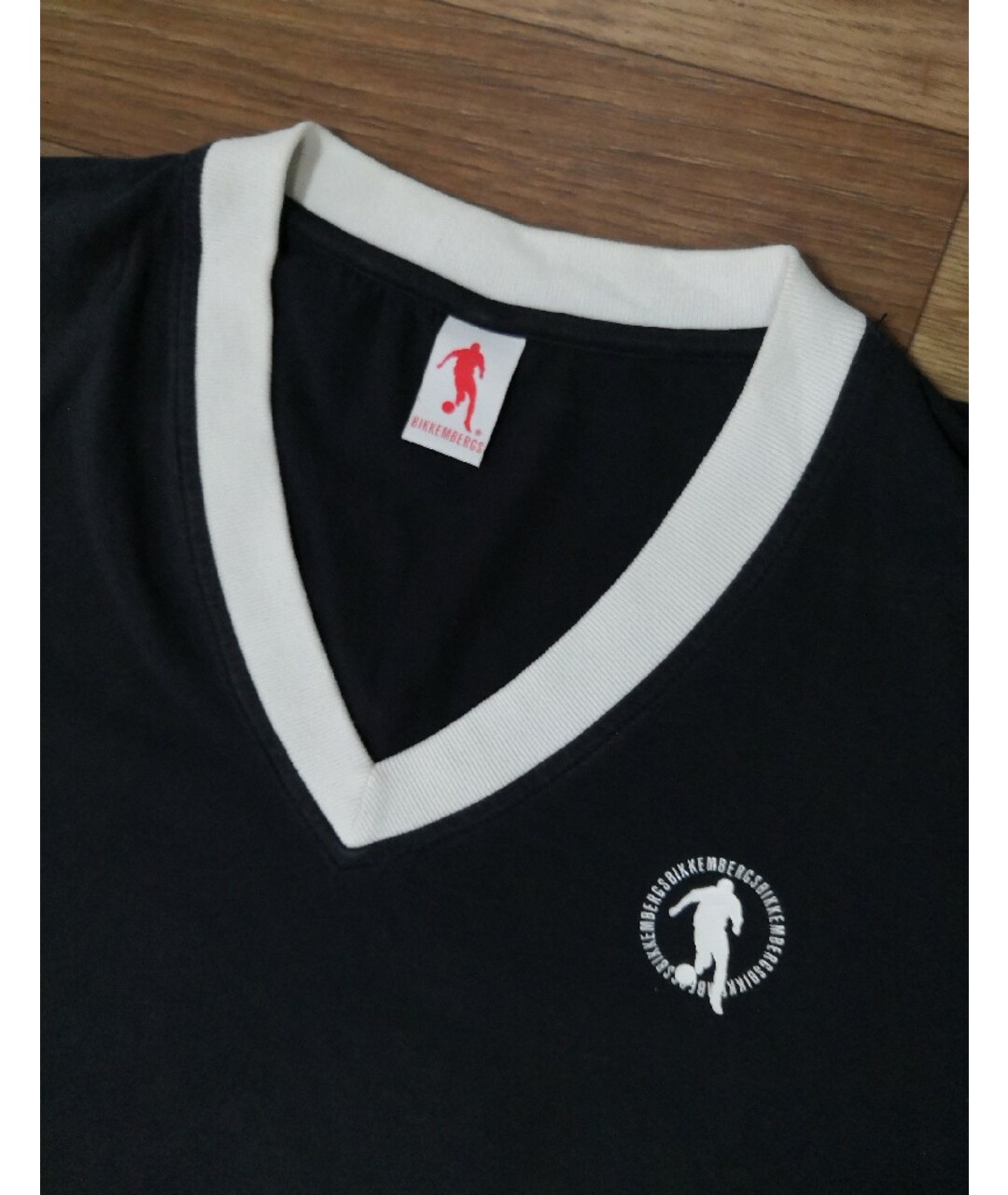 BIKKEMBERGS Черная хлопко-эластановая футболка, фото 2