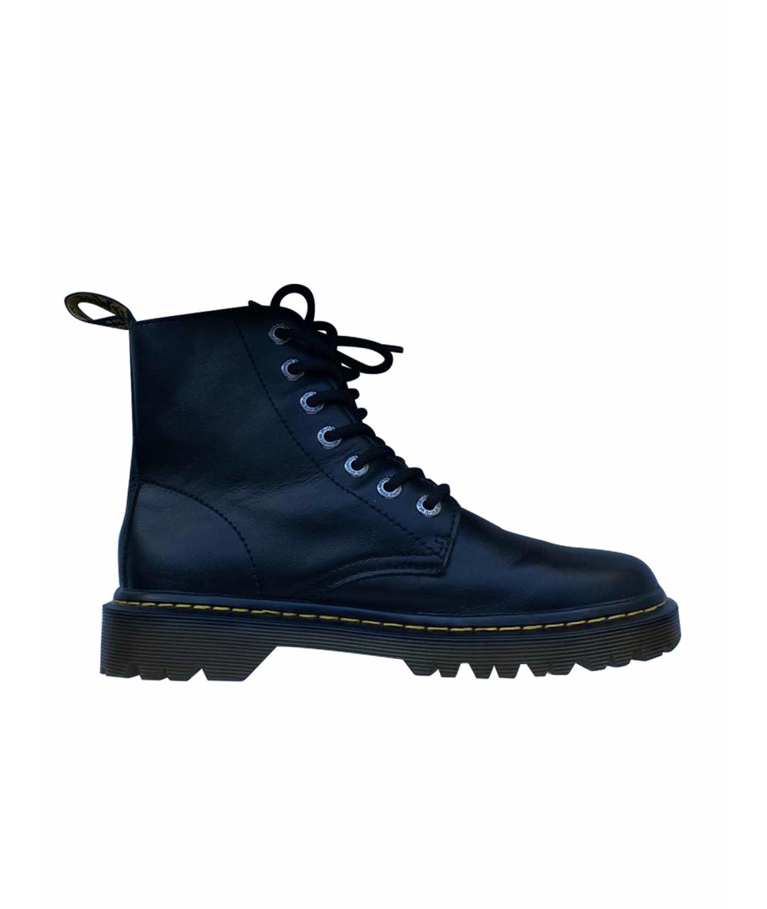 DR. MARTENS Черные кожаные ботинки, фото 1