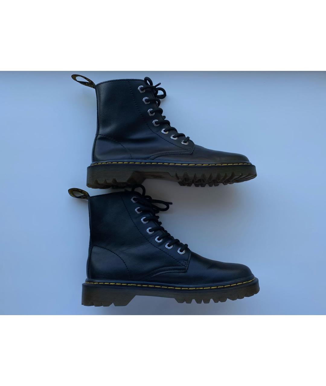 DR. MARTENS Черные кожаные ботинки, фото 5