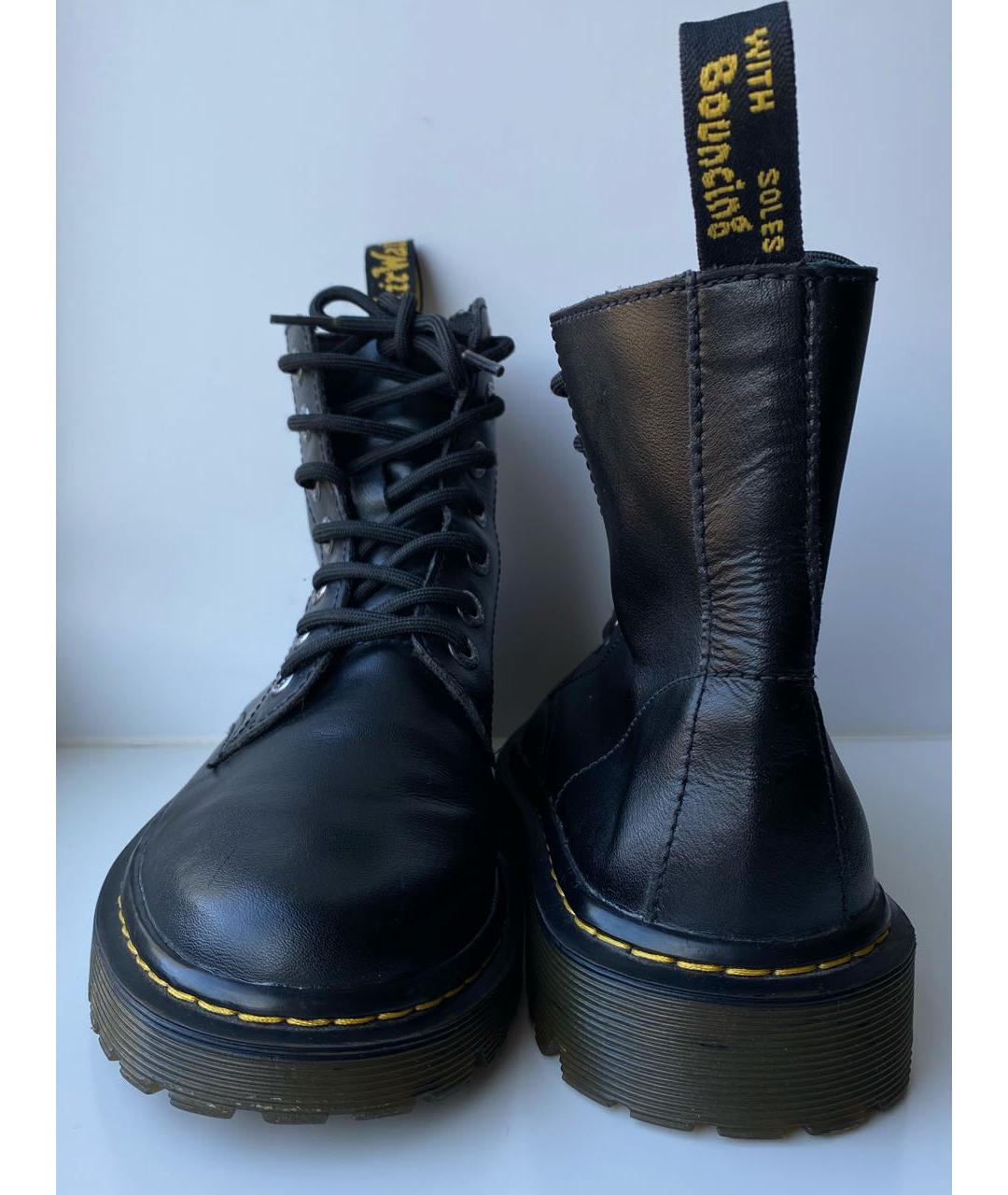 DR. MARTENS Черные кожаные ботинки, фото 3