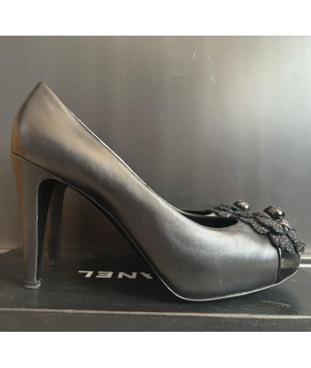 CHANEL Черные кожаные туфли, фото 8
