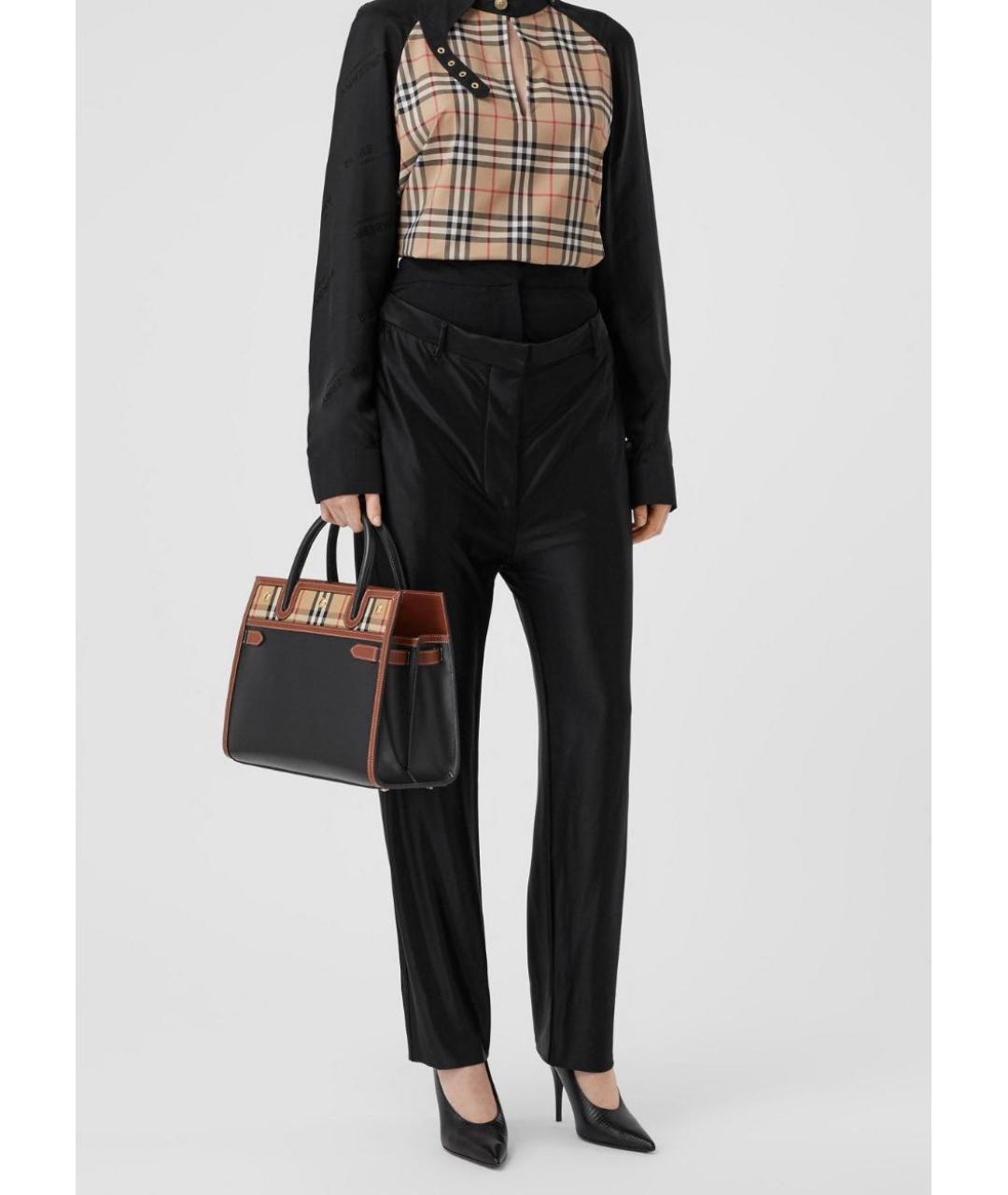 BURBERRY Черная сумка с короткими ручками, фото 6