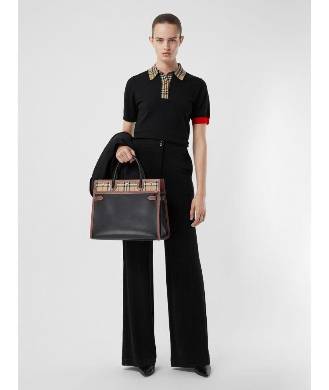 BURBERRY Черная сумка с короткими ручками, фото 8