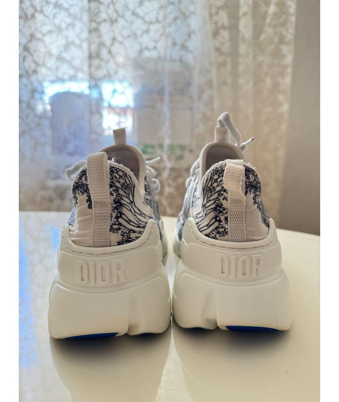 CHRISTIAN DIOR Белые текстильные кроссовки, фото 4