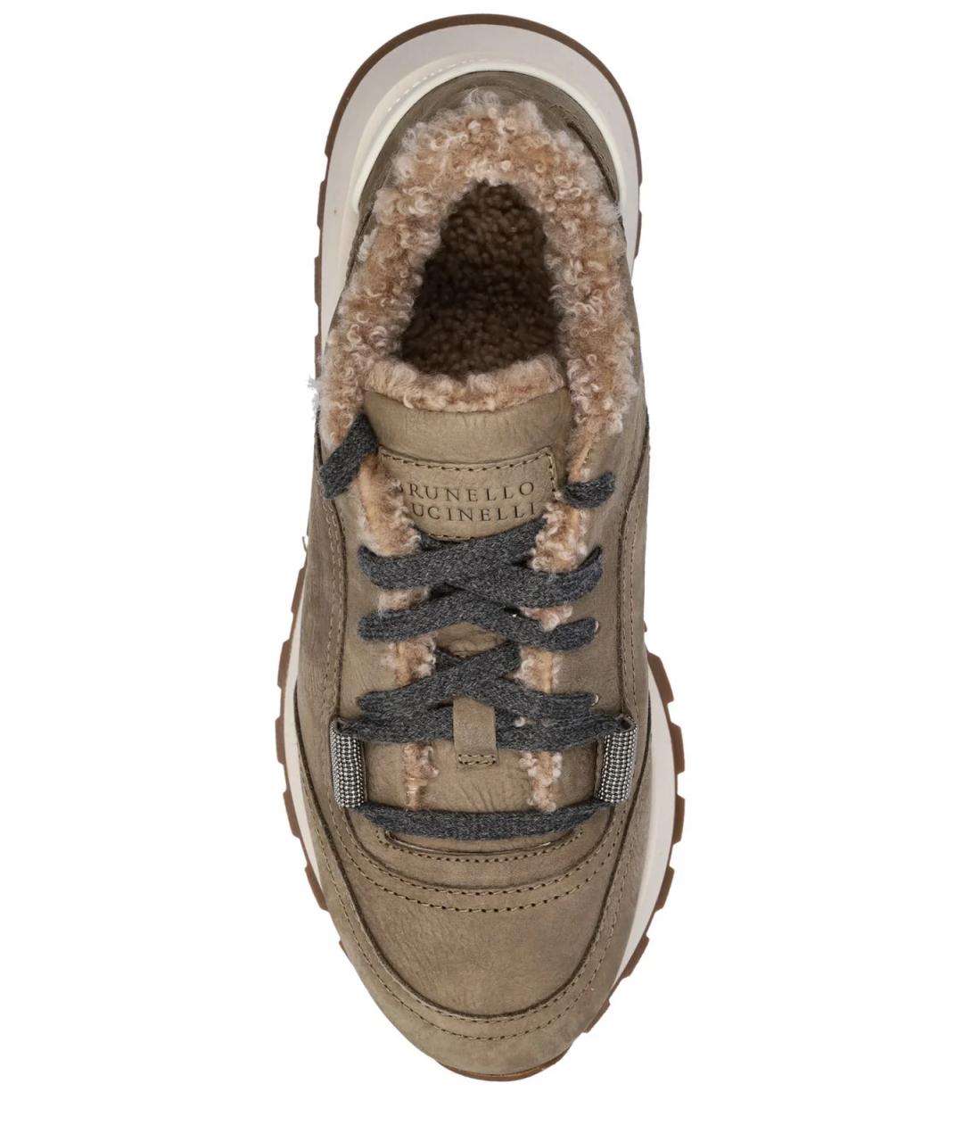 BRUNELLO CUCINELLI Коричневые замшевые кроссовки, фото 4