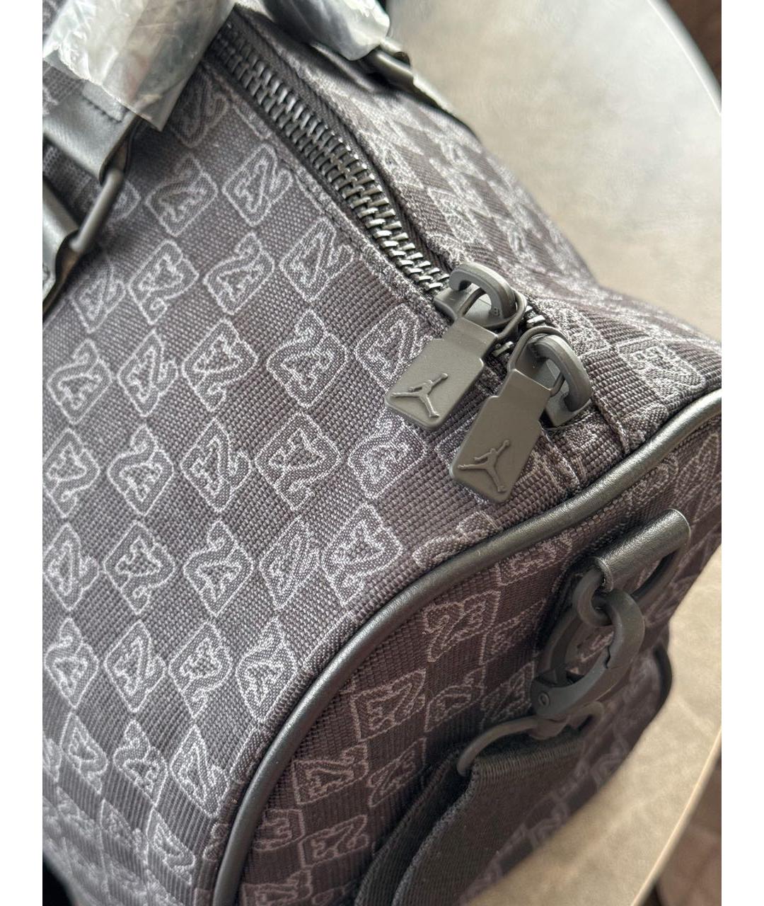 JORDAN Черная тканевая дорожная/спортивная сумка, фото 5