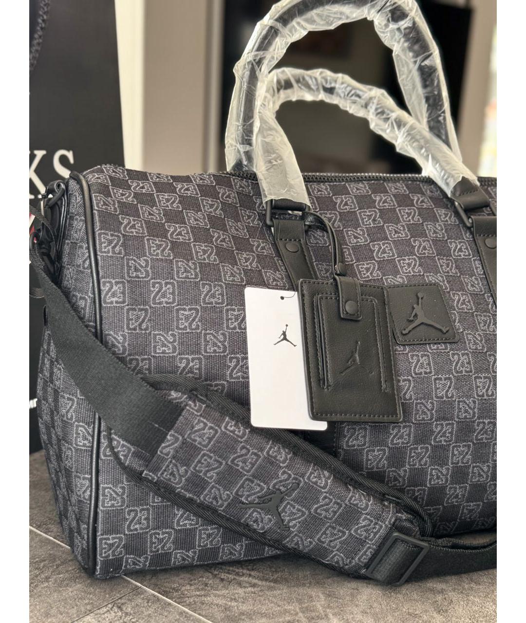 JORDAN Черная тканевая дорожная/спортивная сумка, фото 4