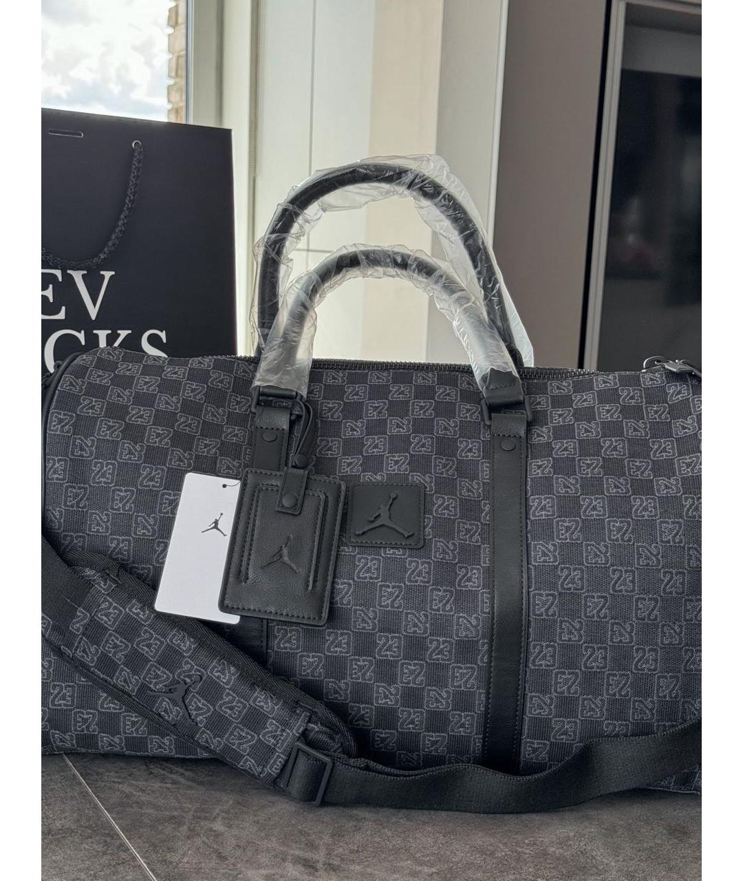 JORDAN Черная тканевая дорожная/спортивная сумка, фото 3