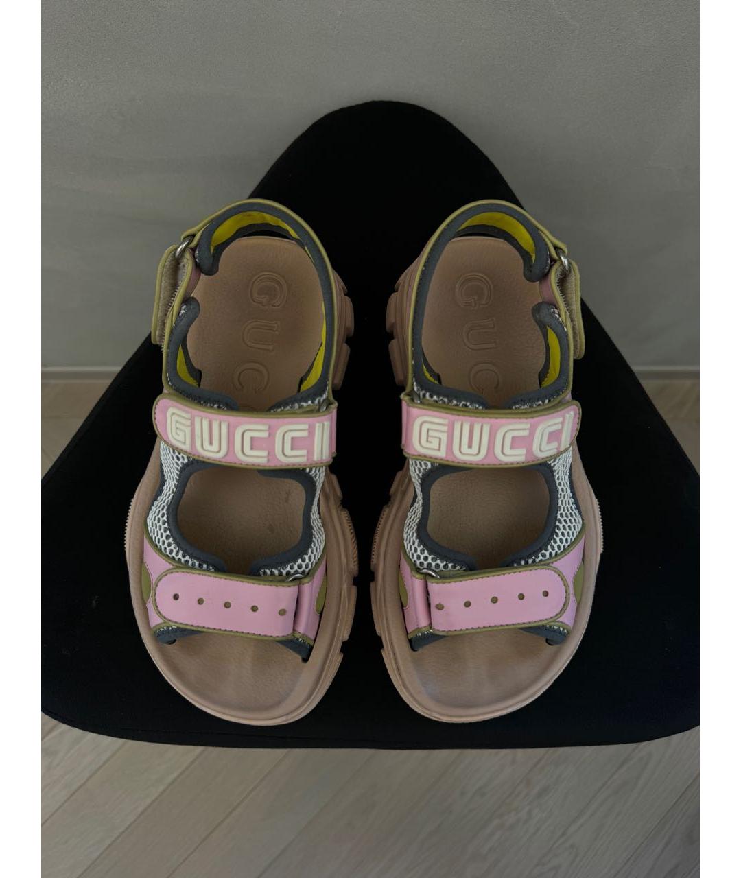 GUCCI Мульти кожаные сандалии, фото 4