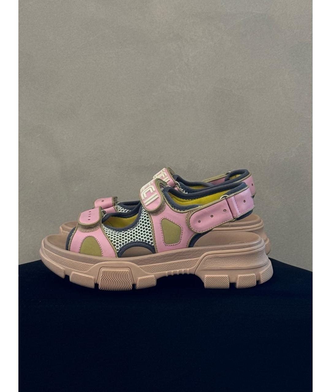 GUCCI Мульти кожаные сандалии, фото 5