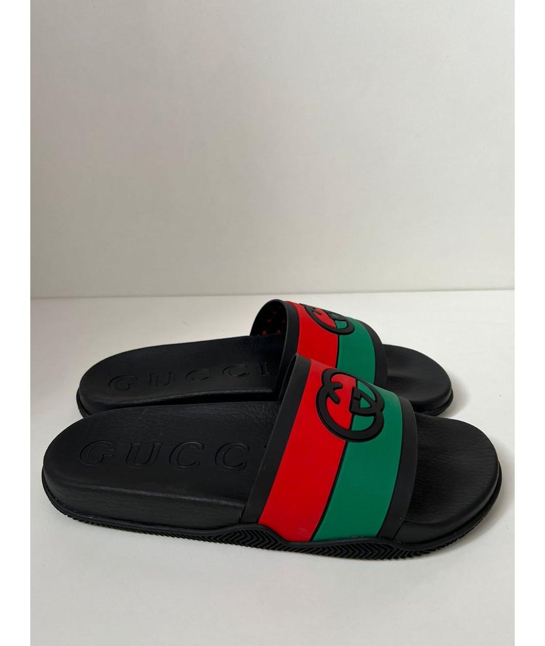 GUCCI Резиновые шлепанцы, фото 9