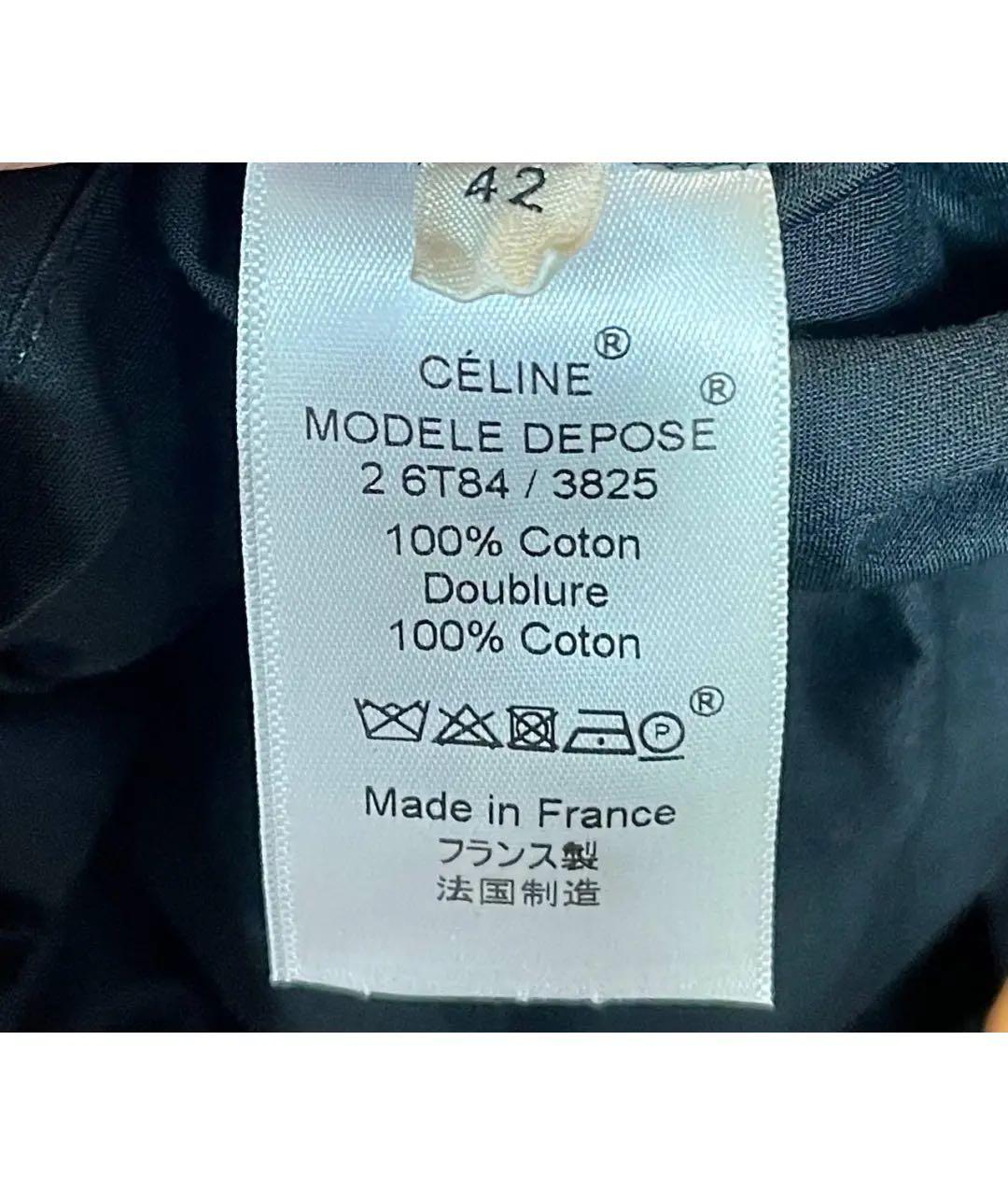 CELINE Черное хлопковое повседневное платье, фото 4